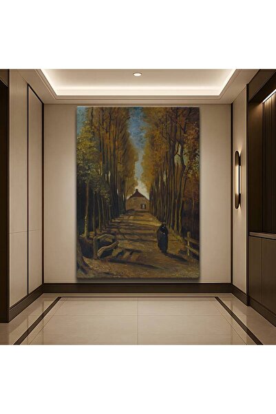 GülsenArt Vincent van Gogh Kavak Ağaçlı Yol Kanvas Tablo Duvar Tablosu Dekora...