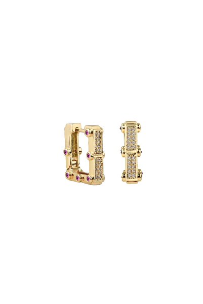 CAL'S Stone Square Earrings