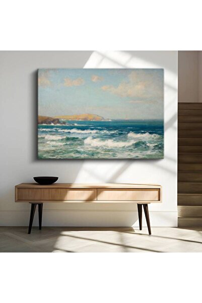 TosbArt Frederick Judd Waugh Dalgalı Deniz Manzarası Kanvas Tablo Sanat Tablo...