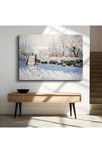 GülsenArt Claude Monet Saksağan Kuş Doğa Manzarası Kanvas Tablo Duvar Tablosu...