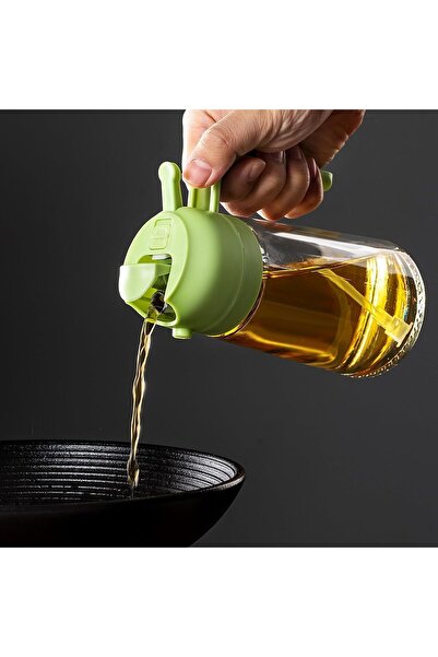 RELAXY 470ml Oil Dispenser Bottle for Kitchen - 2 in 1 Olive Oil Dispenser and Oil Sprayer