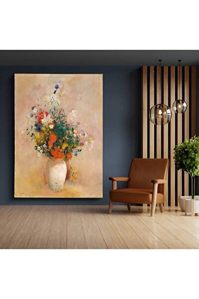 TosbArt Odilon Redon Vazo Çiçekleri Sanat Kompozisyonu Kanvas Tablo Sanat Tab...