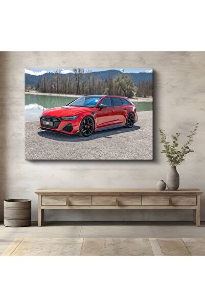 Generic Brand Audi RS6 Avant Pictură pe pânză roșie Pictură pe pânză cu model...
