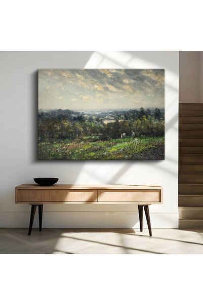 gurbaart Camille Pissarro Kırsal Bahçe Çiçek Manzarası Kanvas Modern Sanat Ta...