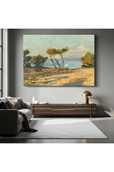TosbArt Claude Monet Akdeniz Kıyısı Deniz Manzarası Kanvas Tablo Sanat Tablos...