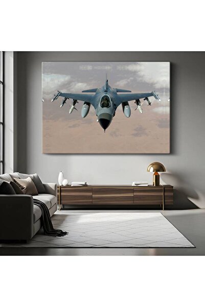 TosbArt F-16 Savaş Uçağı Havacılık Kanvas Tablo Teknolojisi Zirvesi Askeri Tablo