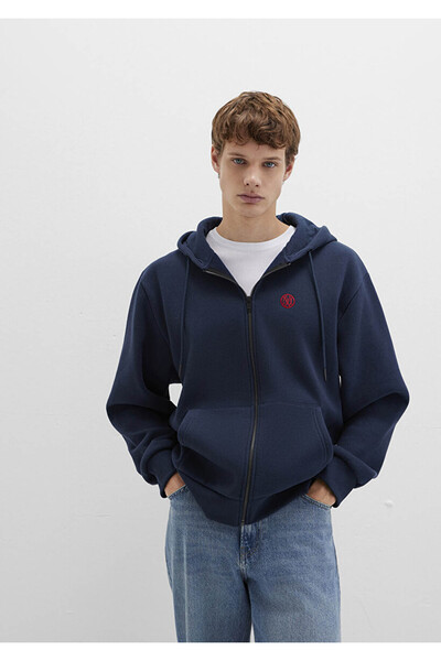 Mavi Ανδρικό φούτερ με φερμουάρ Navy Blue M066979-70490