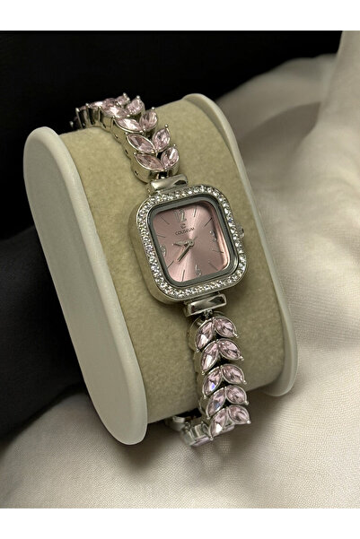 MAC CENTER Pi̇nterest Model Steel Band Wristwatch – Quartz Movement – Pink Co...