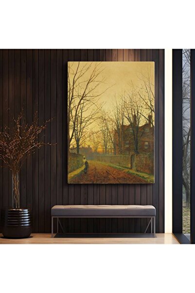 GülsenArt John Atkinson Grimshaw Sonbahar Renkleri Patika Kanvas Tablo Duvar ...