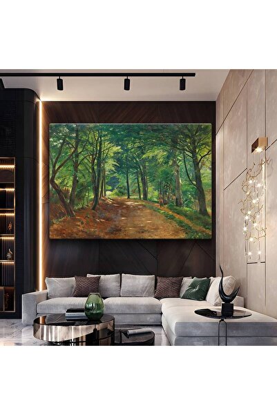 GülsenArt Camille Pissarro Drumul pădurii Tablou natură imprimat pe pânză Pic...