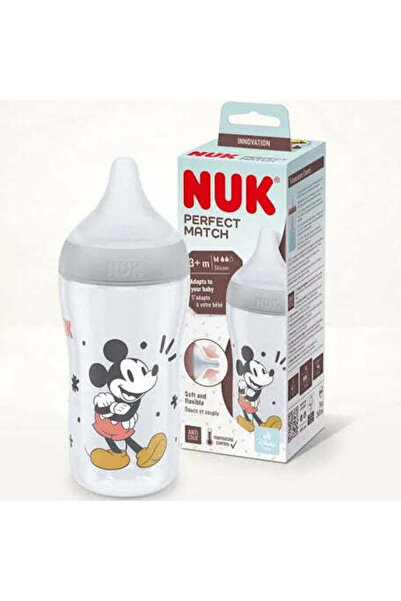Nuk baby perfect match no colic mickey plastic bottle 260ml