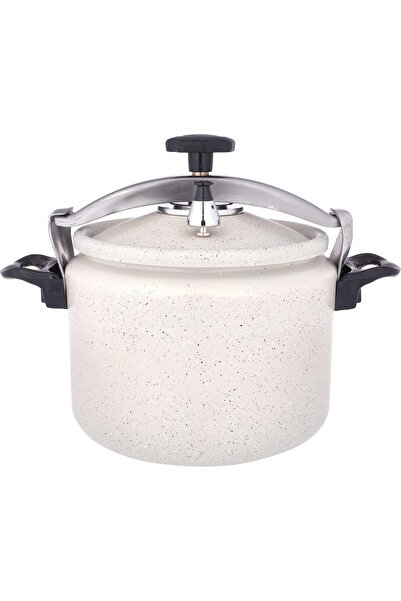 ALSAIF Al Saif Granite and Aluminum Pressure Cooker, 15 L, Pearl White