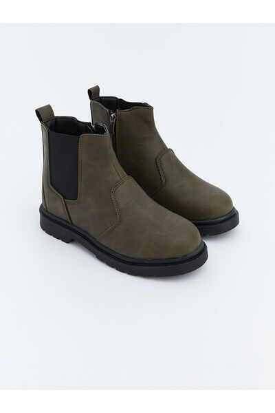 LC Waikiki Vizyon New Season Leather Look Zippered Boys' Boots