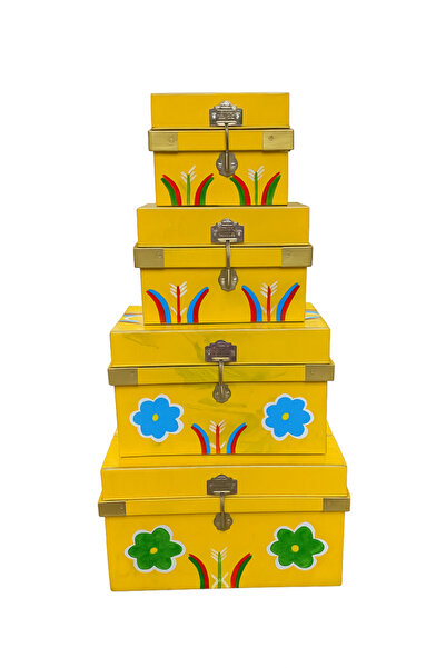 GENERAL'S Set of 4 Decorative Heritage Boxes (Multicolor)