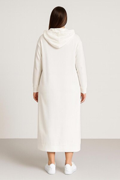 MAY MARA Plus Size 3 Yarn Dress with Pockets and Hood