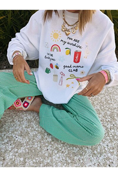 Jose Clothing Φούτερ JC Teddy Bear με τύπωμα από λευκό οργανικό βαμβάκι