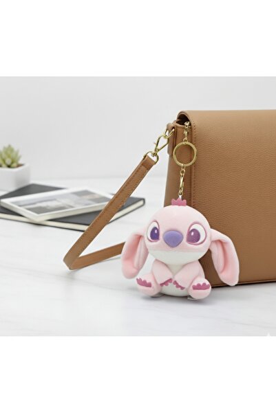 Meyra Accessories Stitch lilo 12cm pembe Sevimli Hediyelik Çanta Süsü Peluş Anahtarlık oyuncak