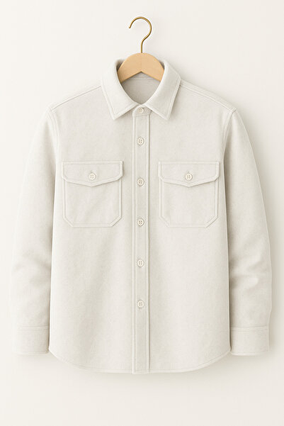 mavisima erkek giyimi سترة قميص رجالية بيضاء بنمط حطابي من الكاشmir - تصميم مريح يواكب صيحات الموضة الشتوية للموسم الجديد