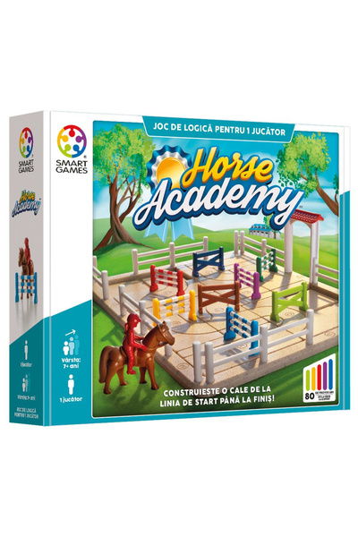 Smart Games Horse Academy logic game with 80 challenges (Romanian edition)