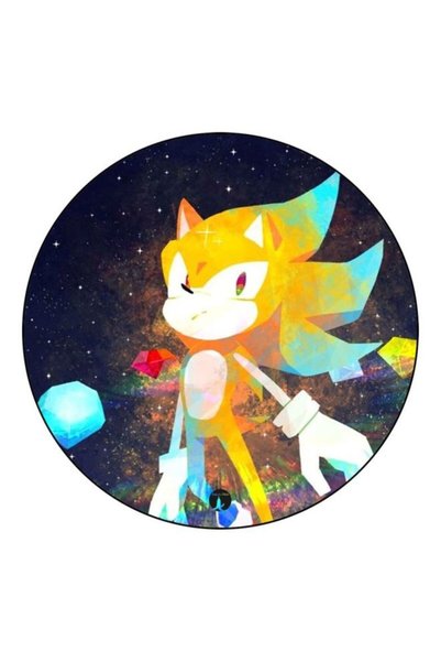 Generic Sonic Printed Fridge Magnet Black/Yellow/White