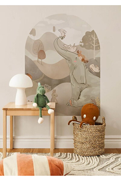 WALLHUMAN BOHO-Filin Minik Arkadaşları Çocuk Odası Duvar Stickerı