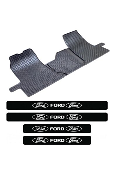 Rigum Covorașe cauciucate Ford Transit (2006-2014), autocolante pentru 3 locu...