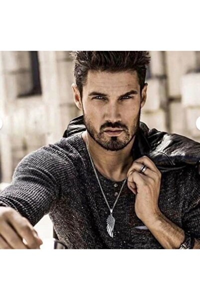 voyageaccessory Stainless Steel Angel Wing Necklace and Wing Pendant and Leather Bracelet (Set of 2)