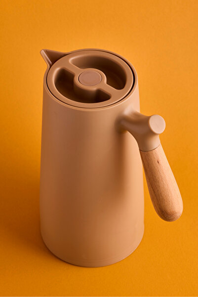 Perotti Niva Nordic Bambu Saplı Cam Vakumlu Termos 1000 ml Kahverengi