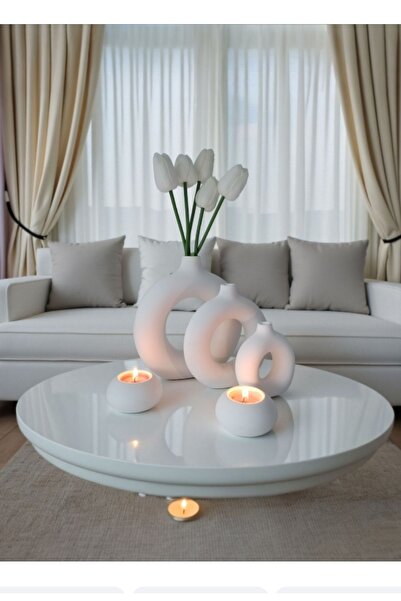 The Motellas Διακοσμητικό Σετ Βάζας/Κηροπήγιο Μοντέρνου Σχεδιασμού /Διακόσμηση Σαλονιού Γραφείου Σπιτιού