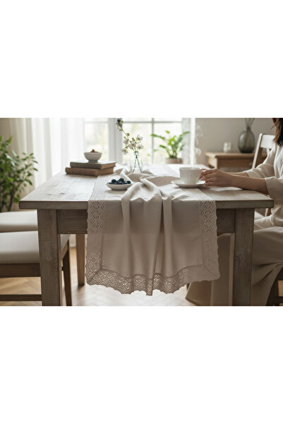 luss collection Dantelli Keten Runner (50X125Cm)