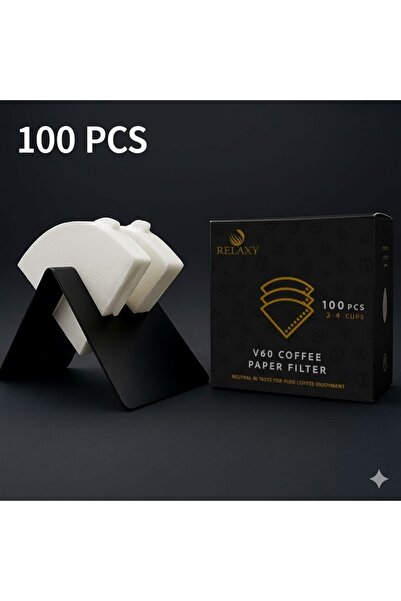 RELAXY V60 Coffee Filters,Disposable Paper Filters, Size 02, Fits Pour Over Coffee Dripper 2-4 Cups