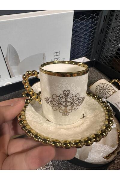 LİLA HOME Bead Detailed Coffee Cup Set