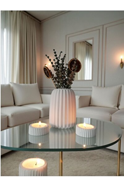 The Motellas Διακοσμητικό Σετ Βάζας/Κηροπήγιο Μοντέρνου Σχεδιασμού /Διακόσμηση Σαλονιού Γραφείου Σπιτιού