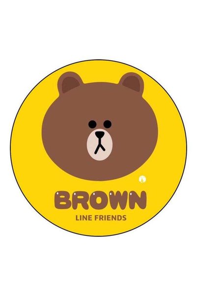 Generic Bear Printed Fridge Magnet Brown/Yellow/Black 5.5cm