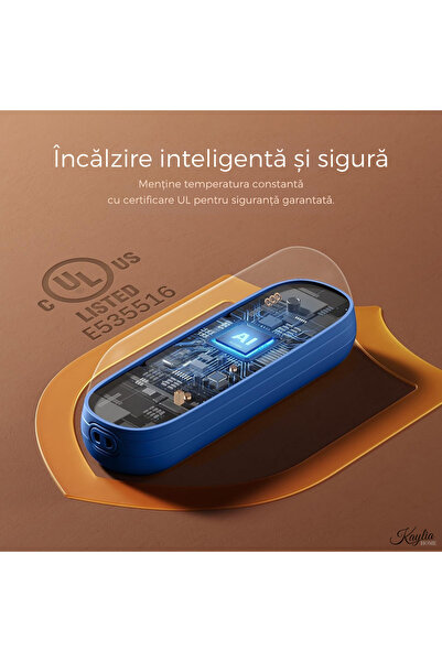 kaylia Set of 2 Hand Warmers - Rechargeable, Magnetic, 3 Heat Settings, Blue