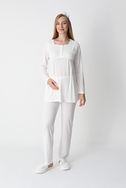 EM&FA TEKSTİL Maternity Maternity Dress Pajama Set