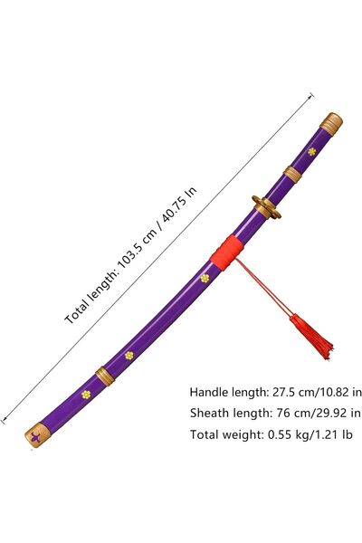 Fun Moment Roronoa Zoro Sword Replica by Koguma - One-piece 'Yama' 103.5 cm Purple