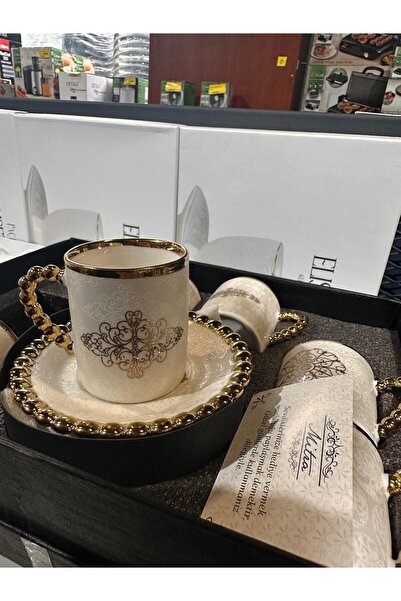 LİLA HOME Bead Detailed Coffee Cup Set
