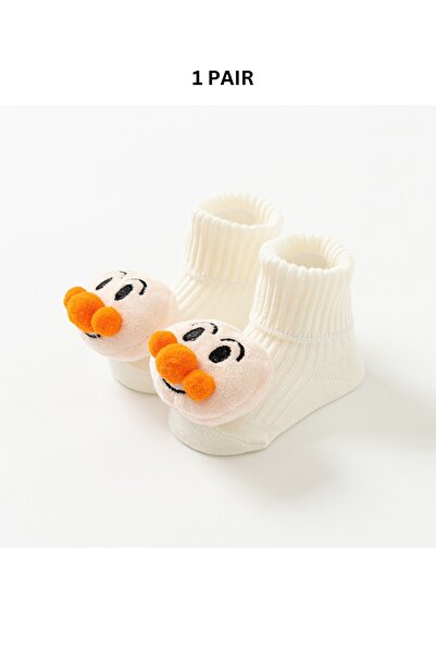 TAVGA Yeni Organik Cotton Pamuk Unisex Kutulu Premium Uzun 1-2 Yaş Bebek Çorabı