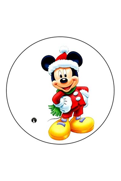 Generic Mickey Mouse Printed Fridge Magnet White/Red/Green 5.5cm