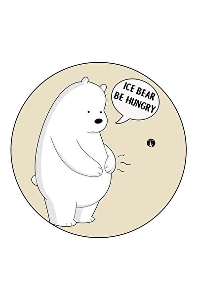 Generic RKN We Bare Bears Printed Fridge Magnet Round Multicolour