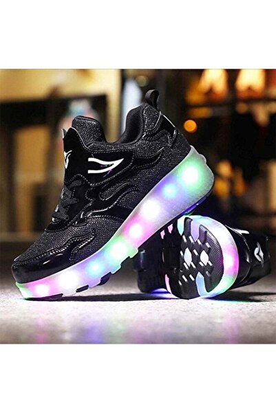 Arabest LED Flash Light Fashion Shiny Sneaker Skate Shoes With Wheels And Lightning Sole