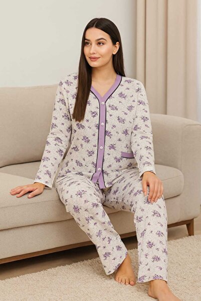 Tenra Loose Fit Mother's Pajama Set 100% Cotton