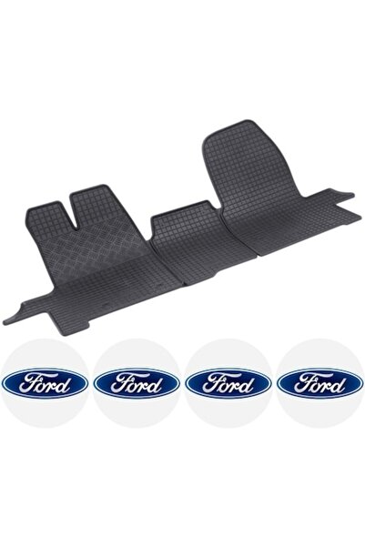 Rigum Set covorașe pentru Ford Transit Van 2020-prezent cu 4 autocolante rotu...