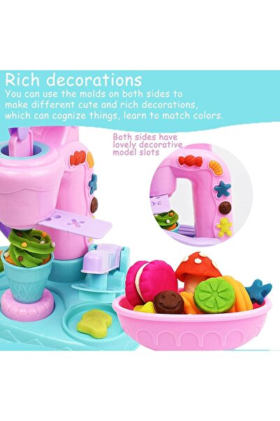 Arabest Color Playdough for Kids, 26 pcs Molds, Ice Cream Maker Set with 12 Cans