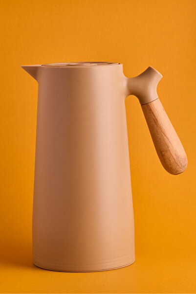 Perotti Niva Nordic Bambu Saplı Cam Vakumlu Termos 1000 ml Kahverengi