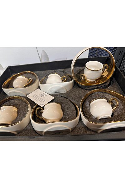 LİLA HOME Coffee Cup Set with Handle Detail