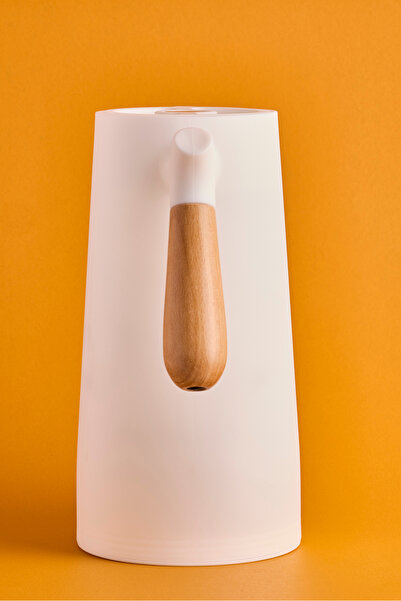 Perotti Niva Nordic Bambu Saplı Cam Vakumlu Termos 1000 ml Beyaz