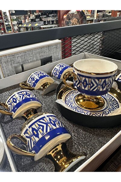 Como Colored Coffee Cup Set with Stand