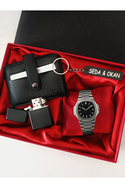 arpat time saat aksesuar KİŞİYE ÖZEL, ÖZEL KUTULU SAAT SETİ. SAAT, ÇAKMAK, CÜ...